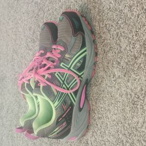 Asics Gel Venture 5, Size 7 Women's, Pink/Black/Green